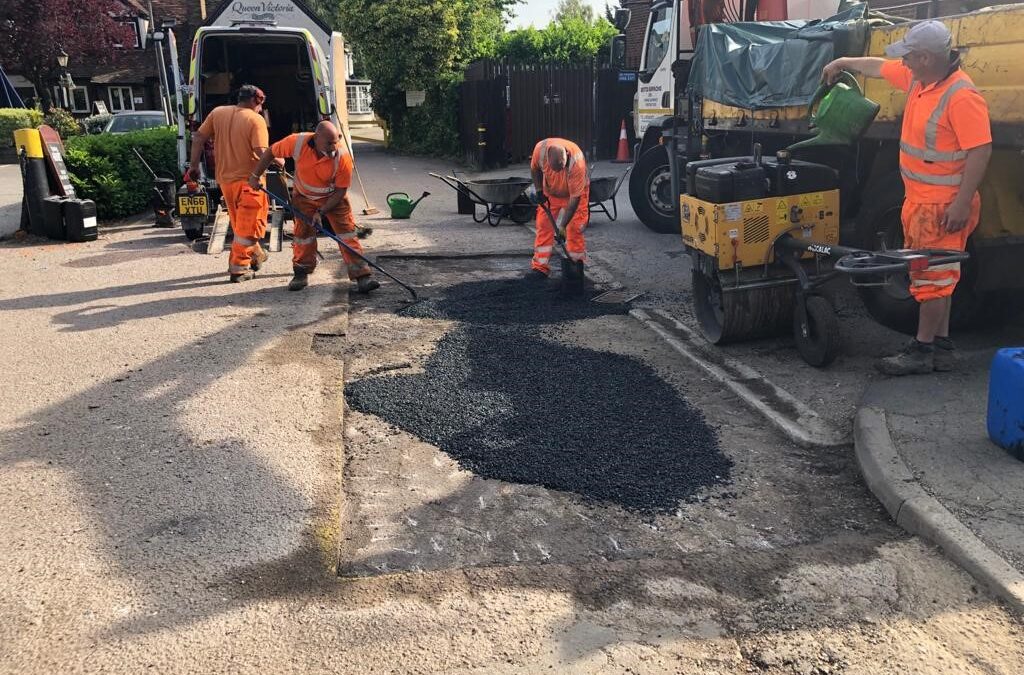 Parish Council ensure the Tesco pothole is repaired